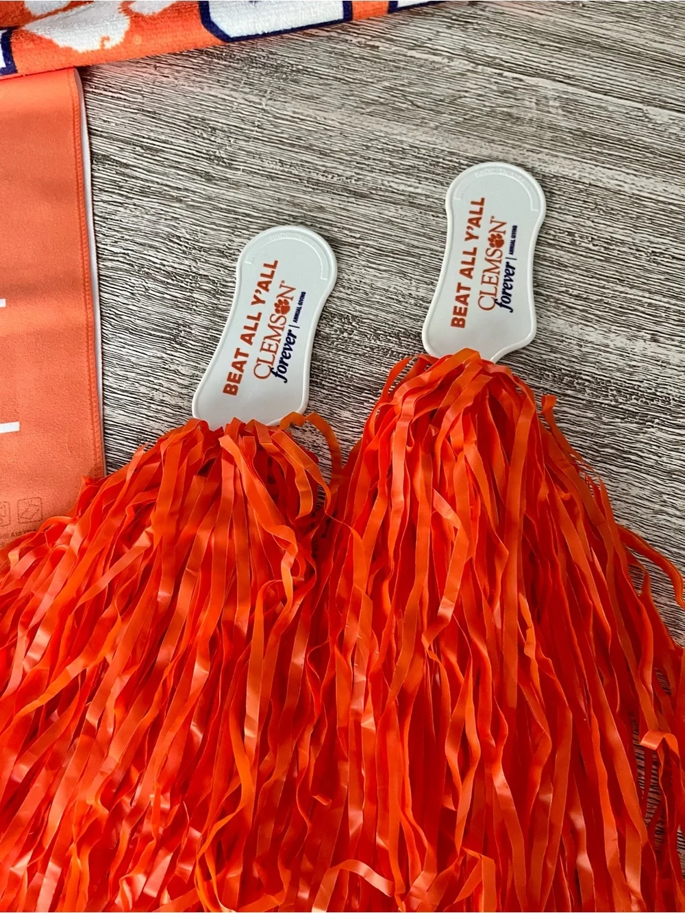 Clemson Fans Rally Towel & Pom-Pom Party Kit